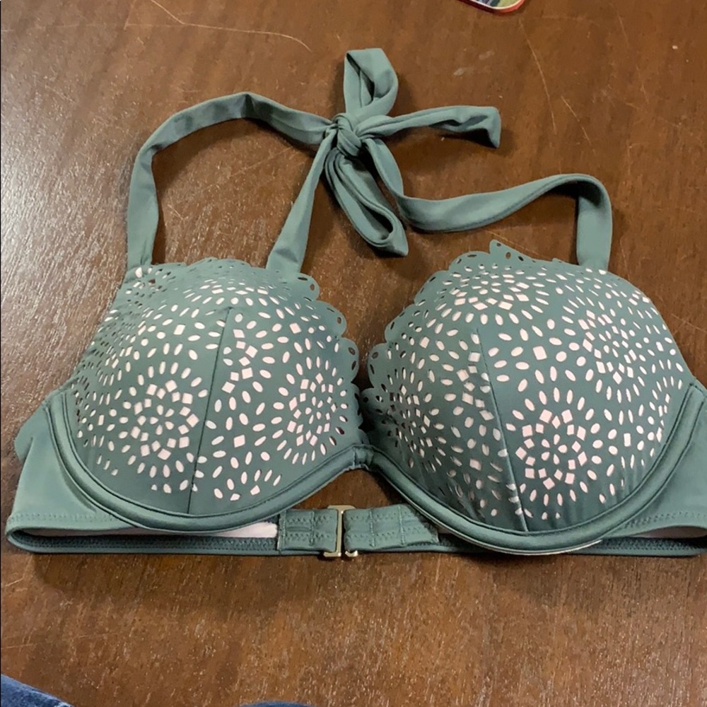 Green bikini top